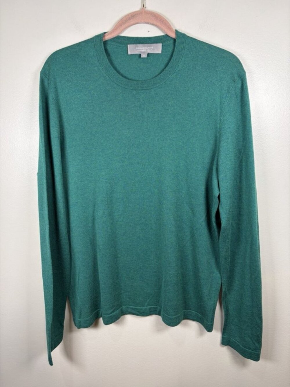 Neiman Marcus Long Sleeve Pullover Sweater Size Medium Cashmere Silk Soft Luxery